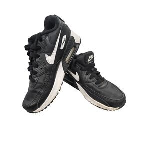 Nike Air Max 90 2.5Y Black White Leather Kids Youth Sneakers CD6867-010